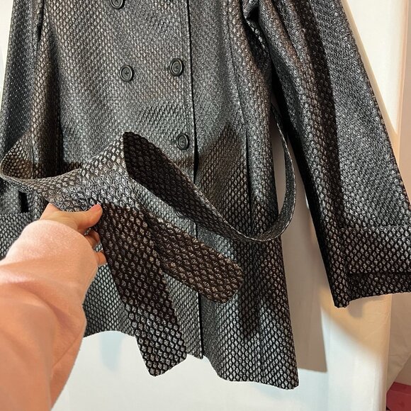 J. Crew Collection Women’s Gray Size Jacket Coat Blazer Rayón Silk Blend Belt - Picture 8 of 12